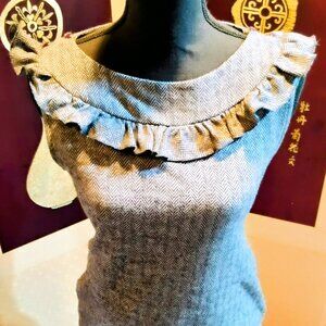 Ella Moss fitted wear to work ruffle top